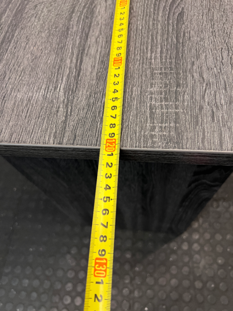 Modern Grey 3-Drawer Desk - Minor Bottom Corner Wear - 2ndhandwarehouse.com