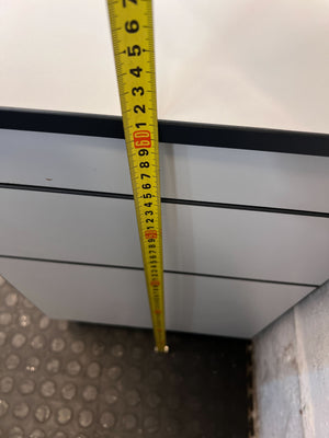 Modern Grey Mobile 3-Drawer Filing Cabinet with Lock - 2ndhandwarehouse.com