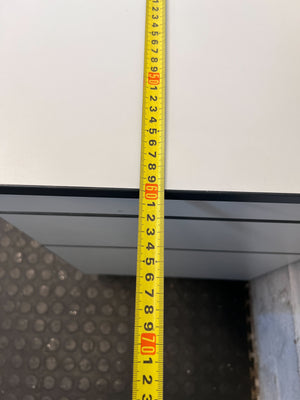 Modern Grey Mobile 3-Drawer Filing Cabinet with Lock - 2ndhandwarehouse.com