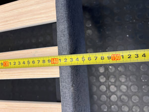 Modern Grey Upholstered Slatted Bed Frame - 2ndhandwarehouse.com