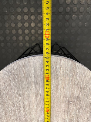 Modern Industrial Cage Side Table with Wood Top