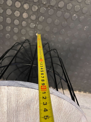 Modern Industrial Cage Side Table with Wood Top