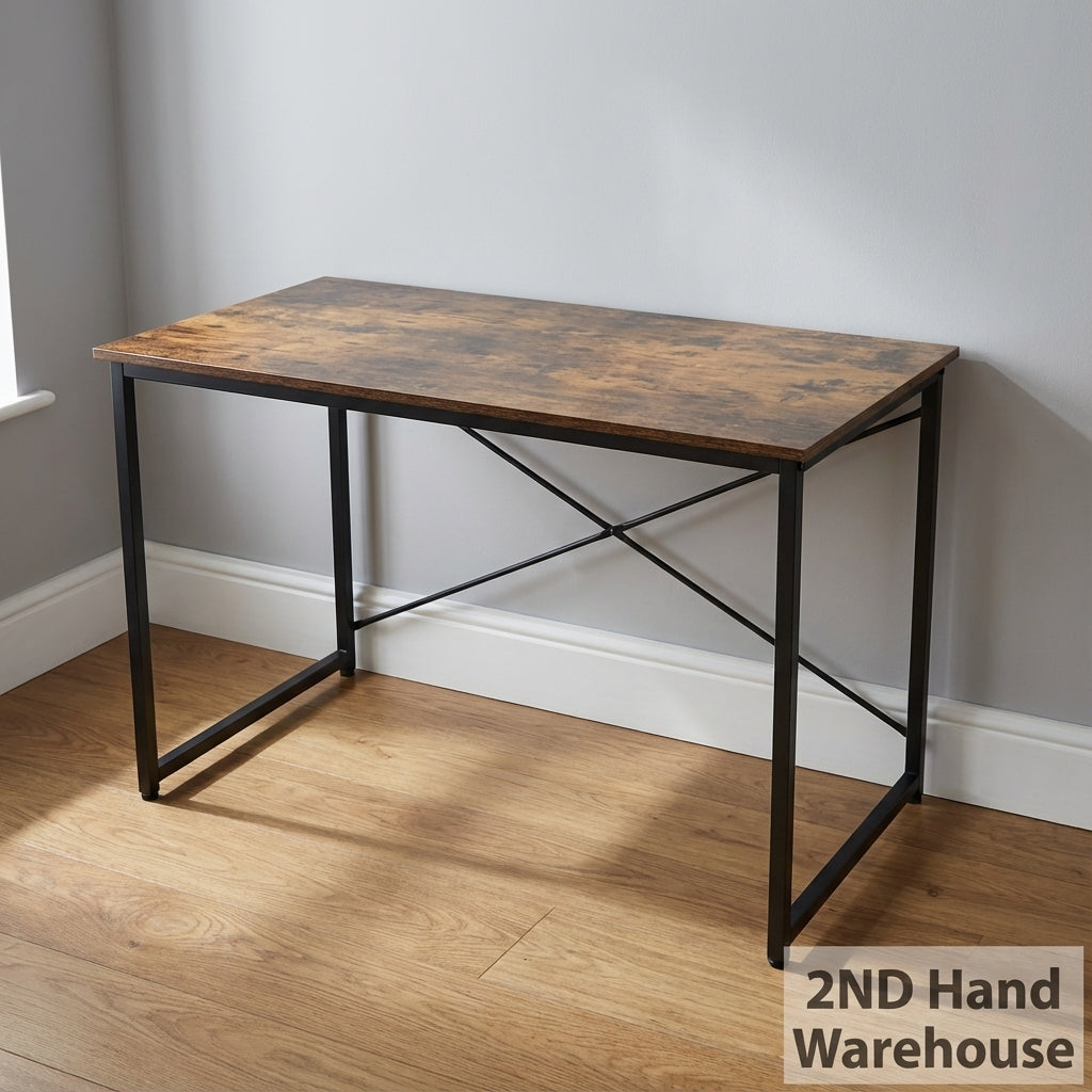 Modern Industrial Rustic Wood & Metal Desk