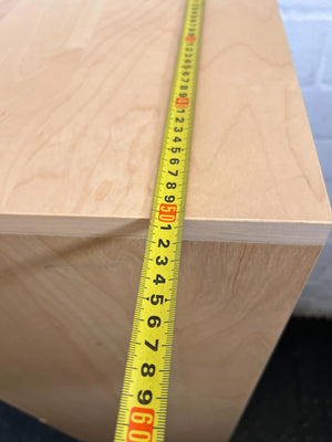 Modern Light Wood 3-Drawer Filing Cabinet with Power Grommet