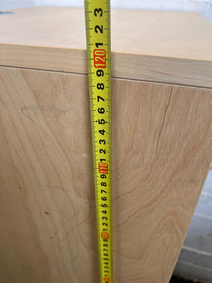 Modern Light Wood 3-Drawer Filing Cabinet with Power Grommet