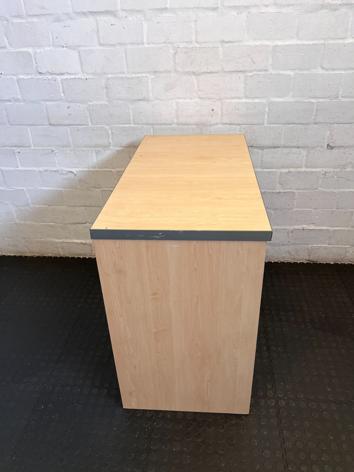 Modern Light Wood Sliding Door Credenza | Office Storage Cabinet