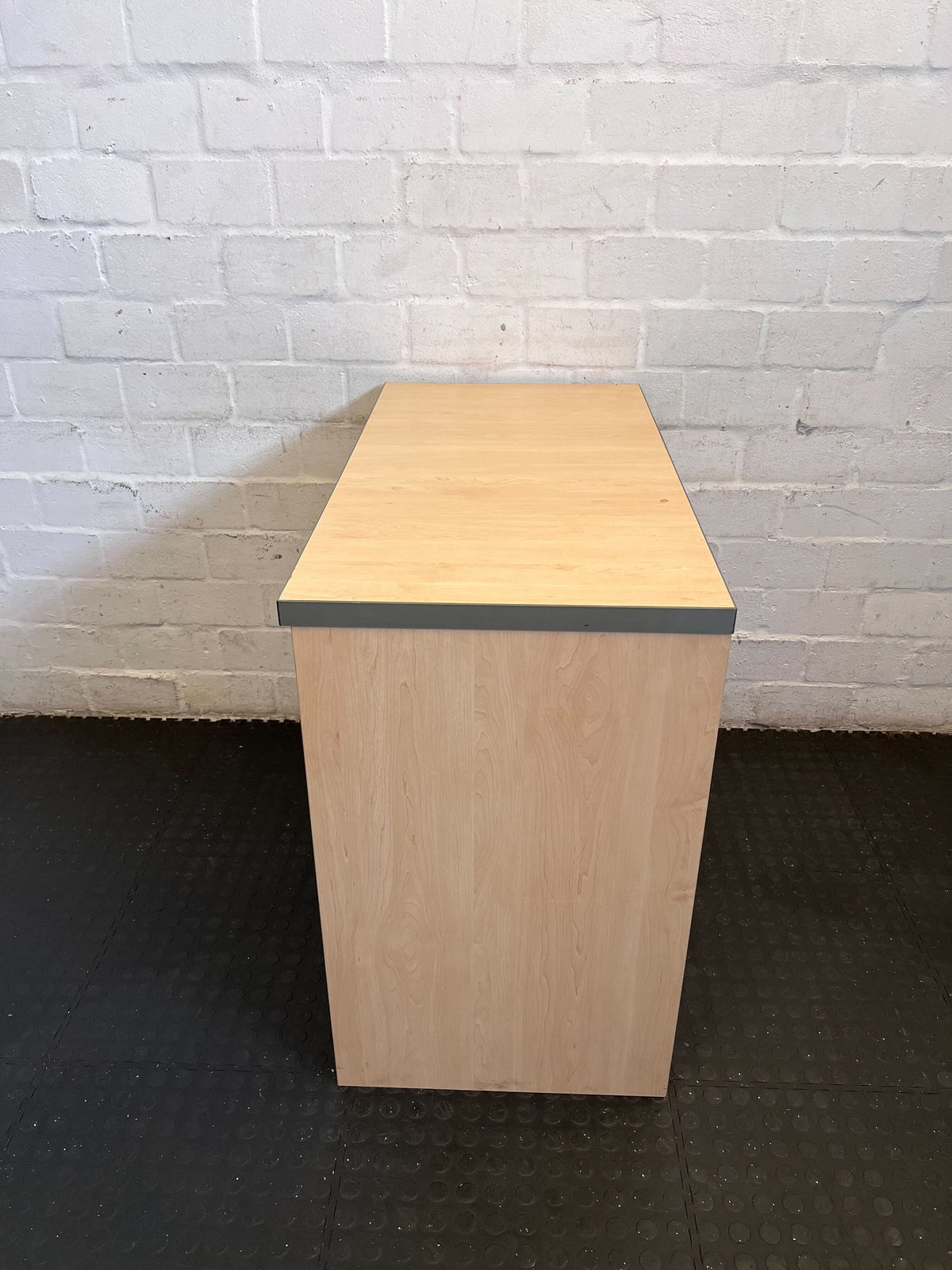 Modern Light Wood Sliding Door Credenza | Office Storage Cabinet