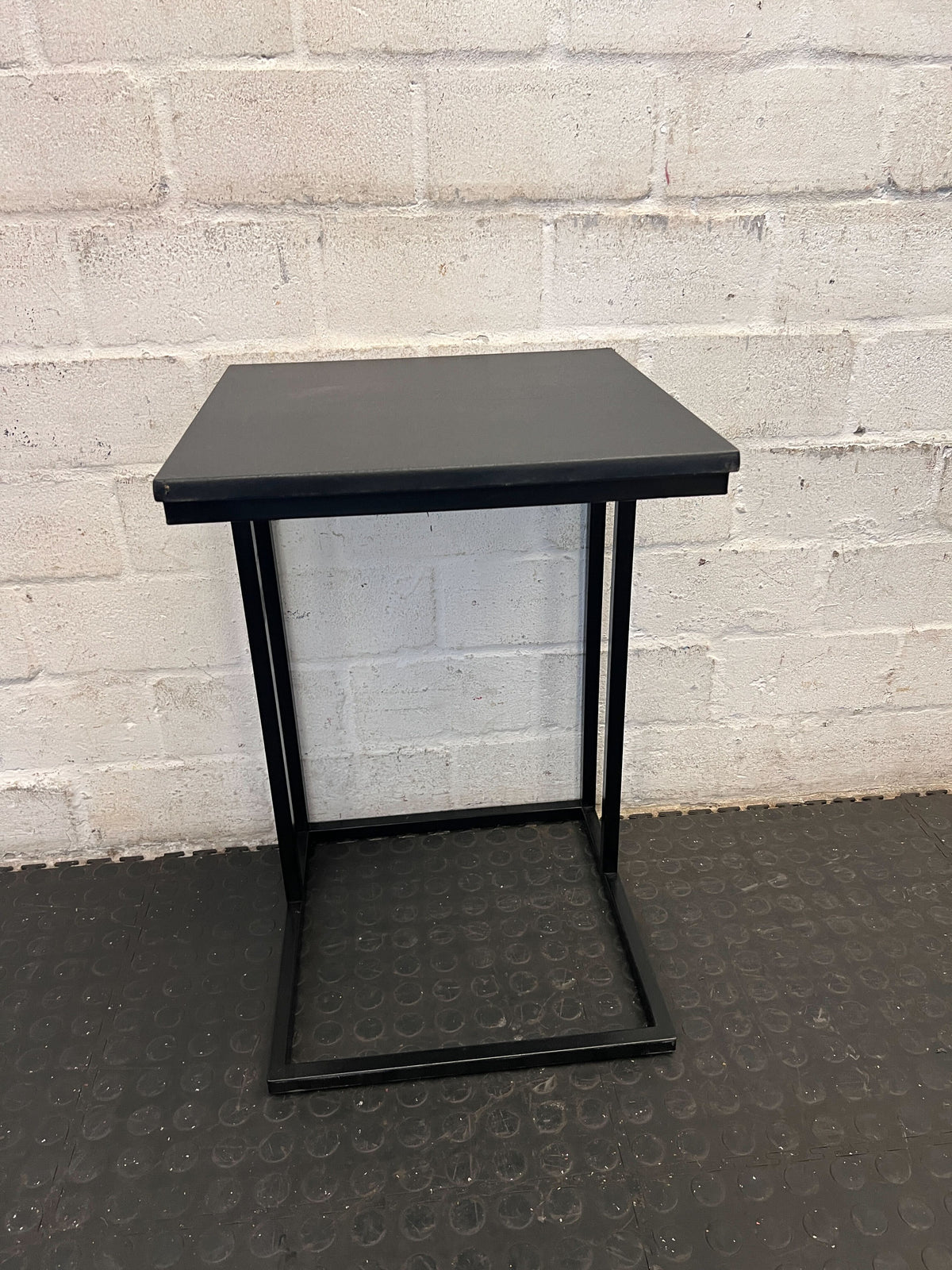 Modern Matte Black Square Side Table - 2ndhandwarehouse.com