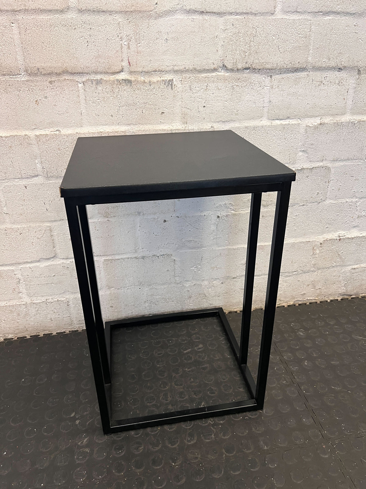 Modern Matte Black Square Side Table - 2ndhandwarehouse.com
