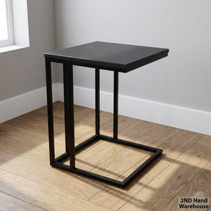Modern Matte Black Square Side Table - 2ndhandwarehouse.com