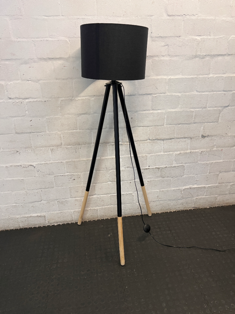 Modern Minimalist Tripod Floor Lamp with Black Shade - 2ndhandwarehouse.com