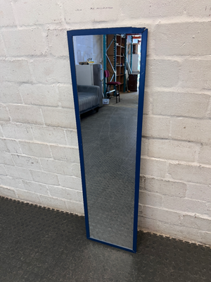 Modern Rectangular Mirror with Blue Frame