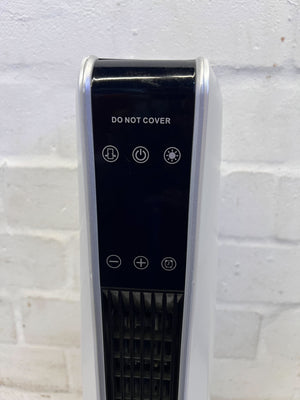 Modern Silver Tower Fan with Remote Control – Minor Scratches