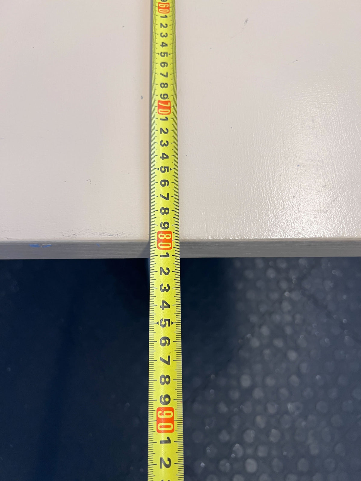 Modern Square Beige Table with Silver Base – Minor Scratches