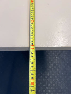 Modern Square Beige Table with Silver Base – Minor Scratches