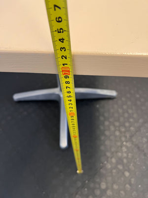 Modern Square Beige Table with Silver Base – Minor Scratches