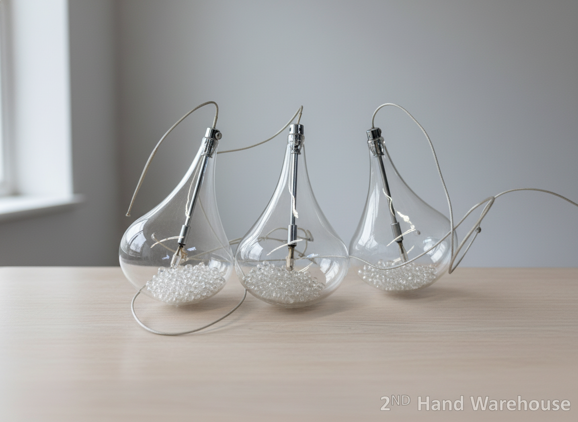 Modern Teardrop Glass Pendant Wall Sconce with Beads