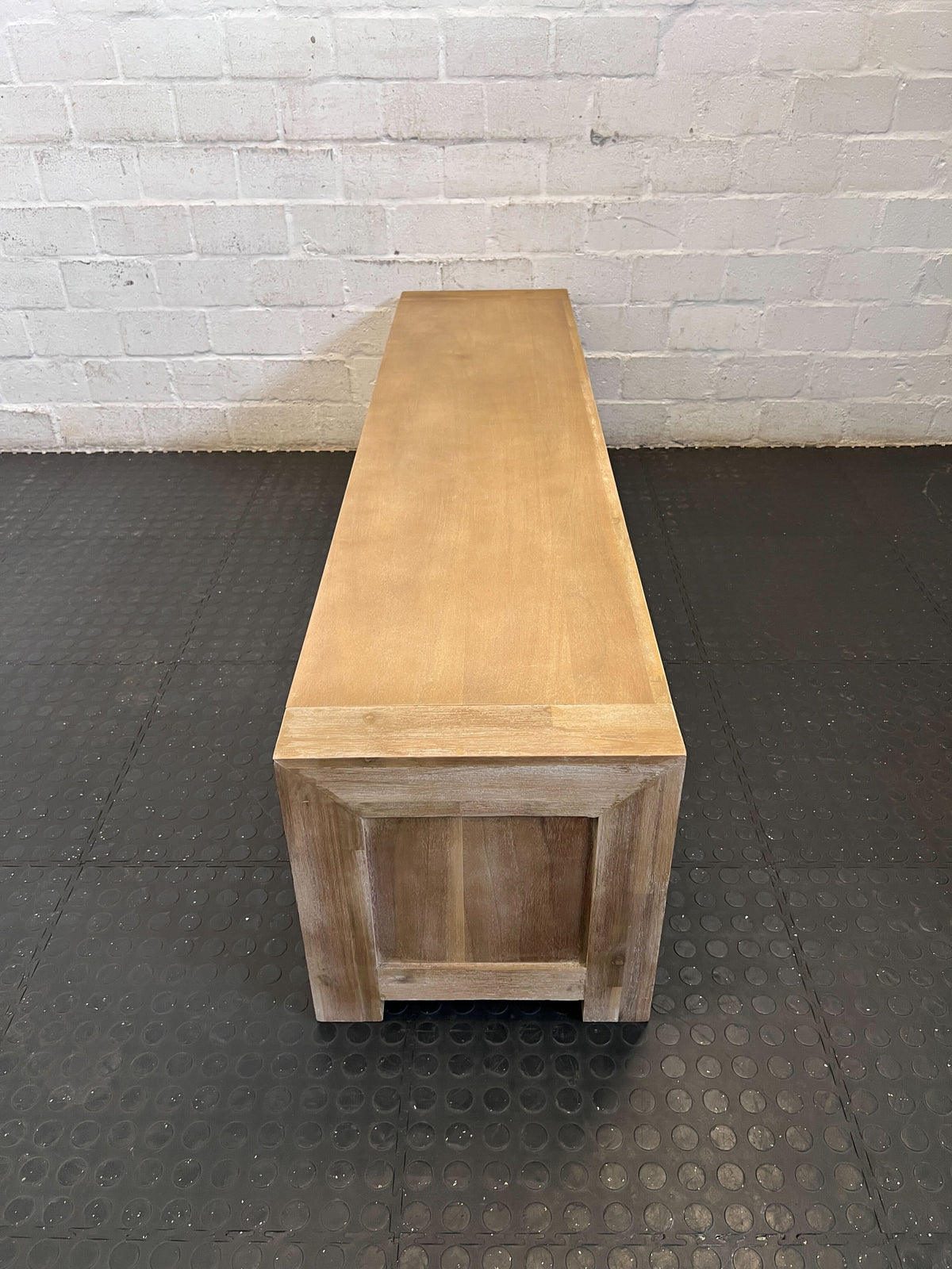 Modern Timber TV Unit with Storage Drawers