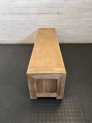 Modern Timber TV Unit with Storage Drawers