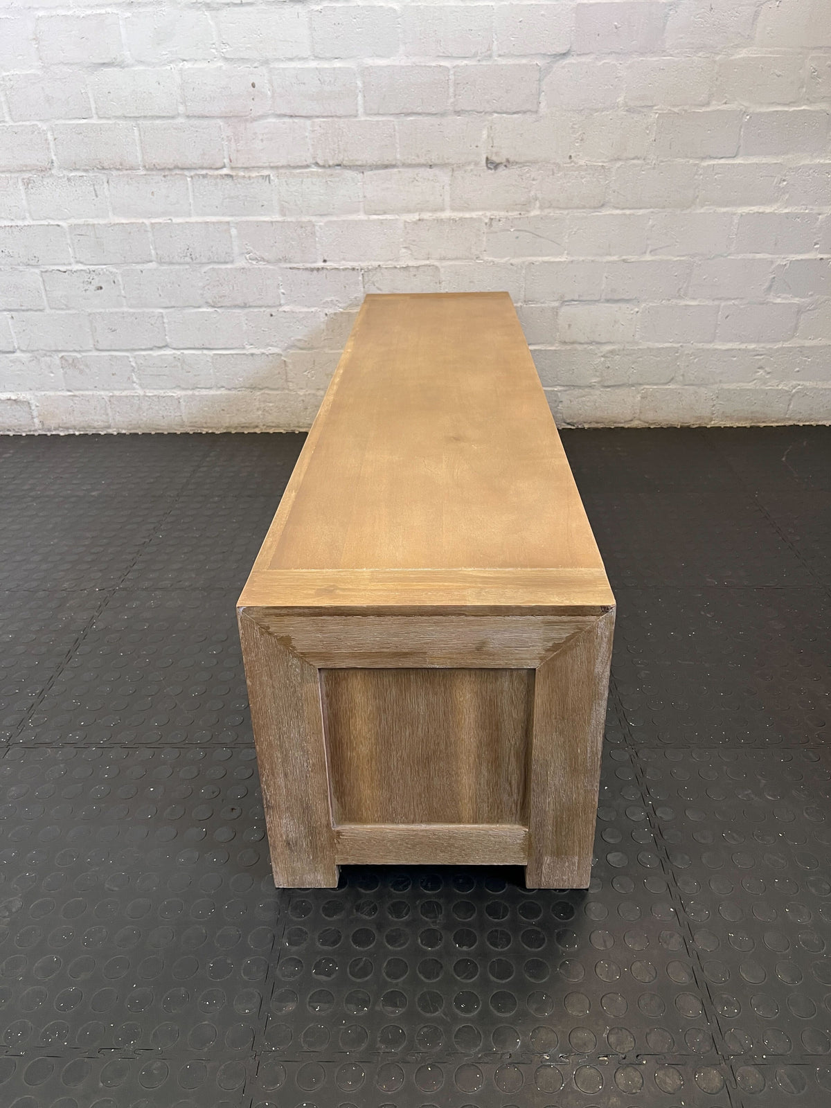 Modern Timber TV Unit with Storage Drawers