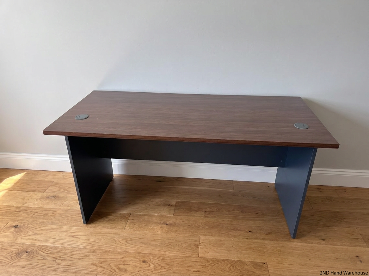 Modern Two-Tone Wood-Look Office Desk - Brand New - 2ndhandwarehouse.com