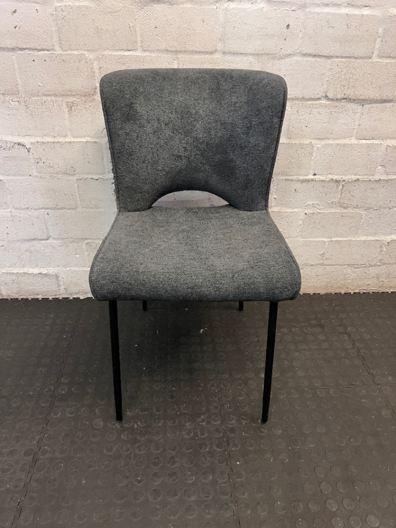 Modern Upholstered Dining Chair in Charcoal Grey - 2ndhandwarehouse.com