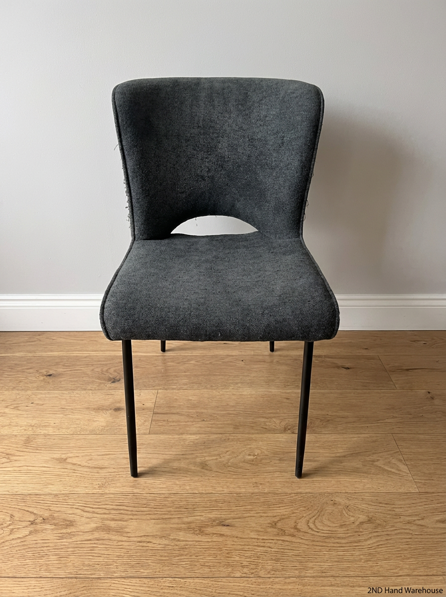 Modern Upholstered Dining Chair in Charcoal Grey - 2ndhandwarehouse.com