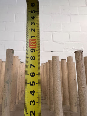 Modern Vertical Slat Room Divider – Natural Wood Finish