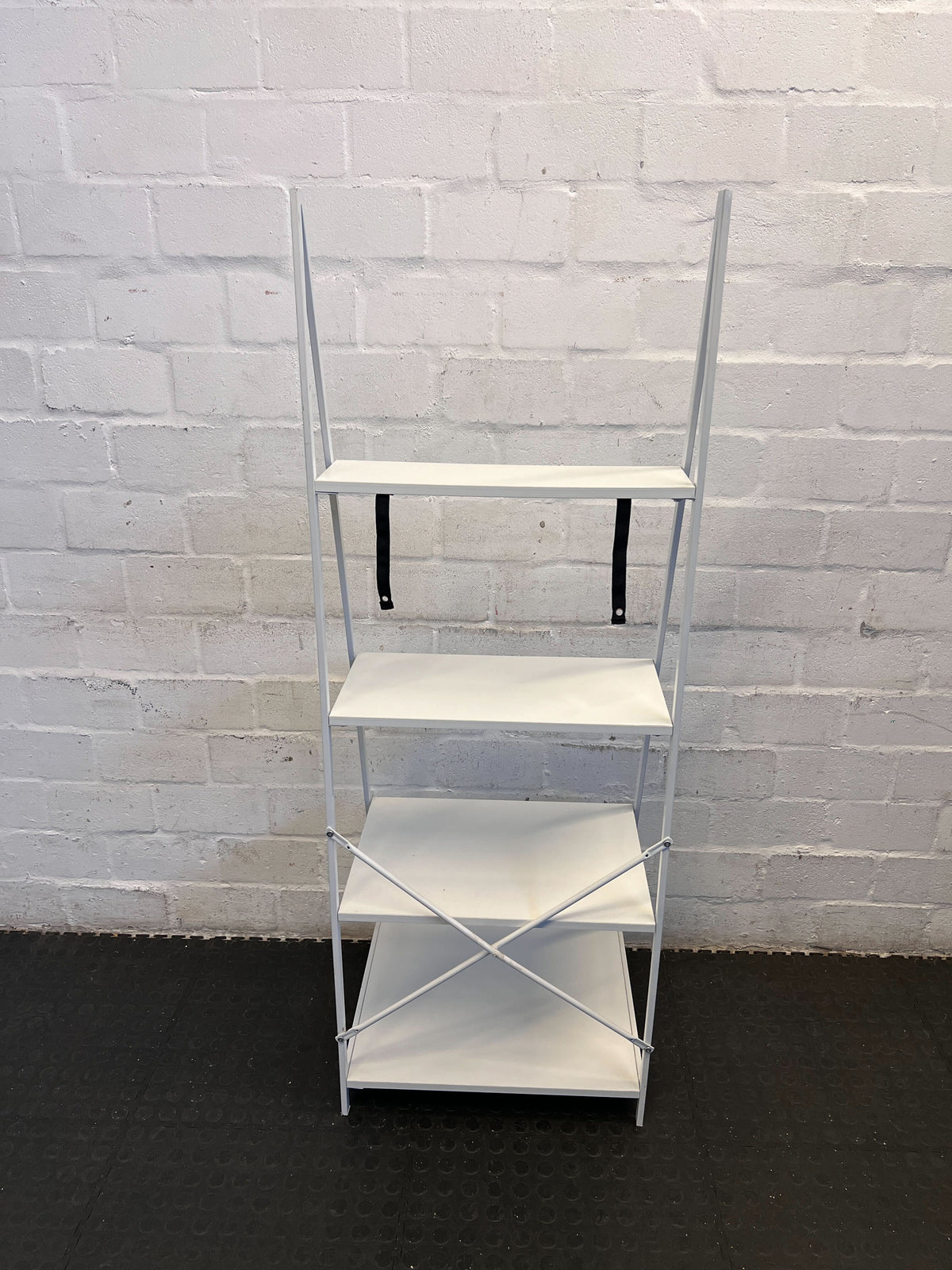 Modern White 4-Tier Ladder Shelf