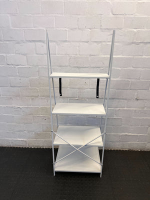 Modern White 4-Tier Ladder Shelf