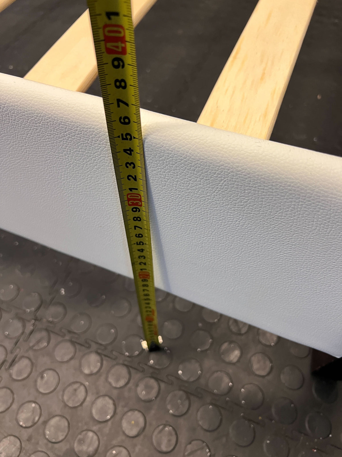 Modern White Faux Leather Double Bed Frame with Slatted Base - REDUCED