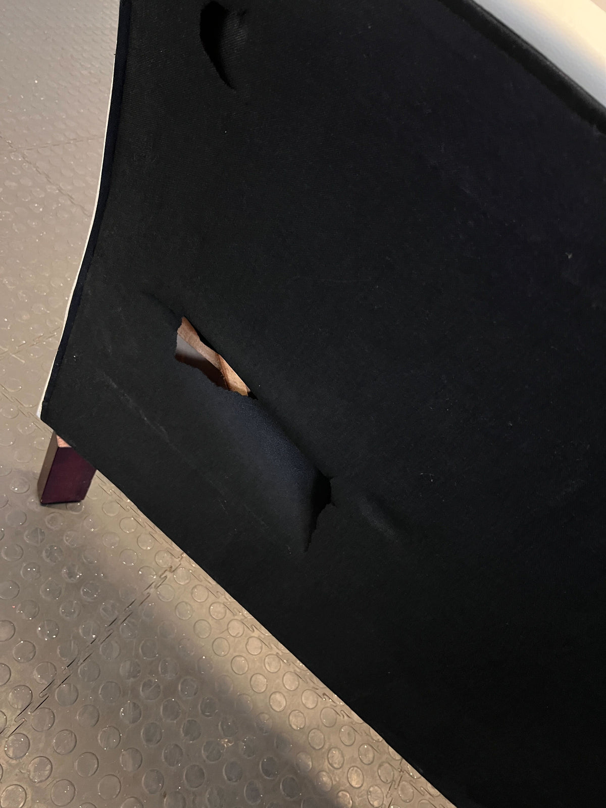 Modern White Faux Leather Double Bed Frame with Slatted Base - REDUCED