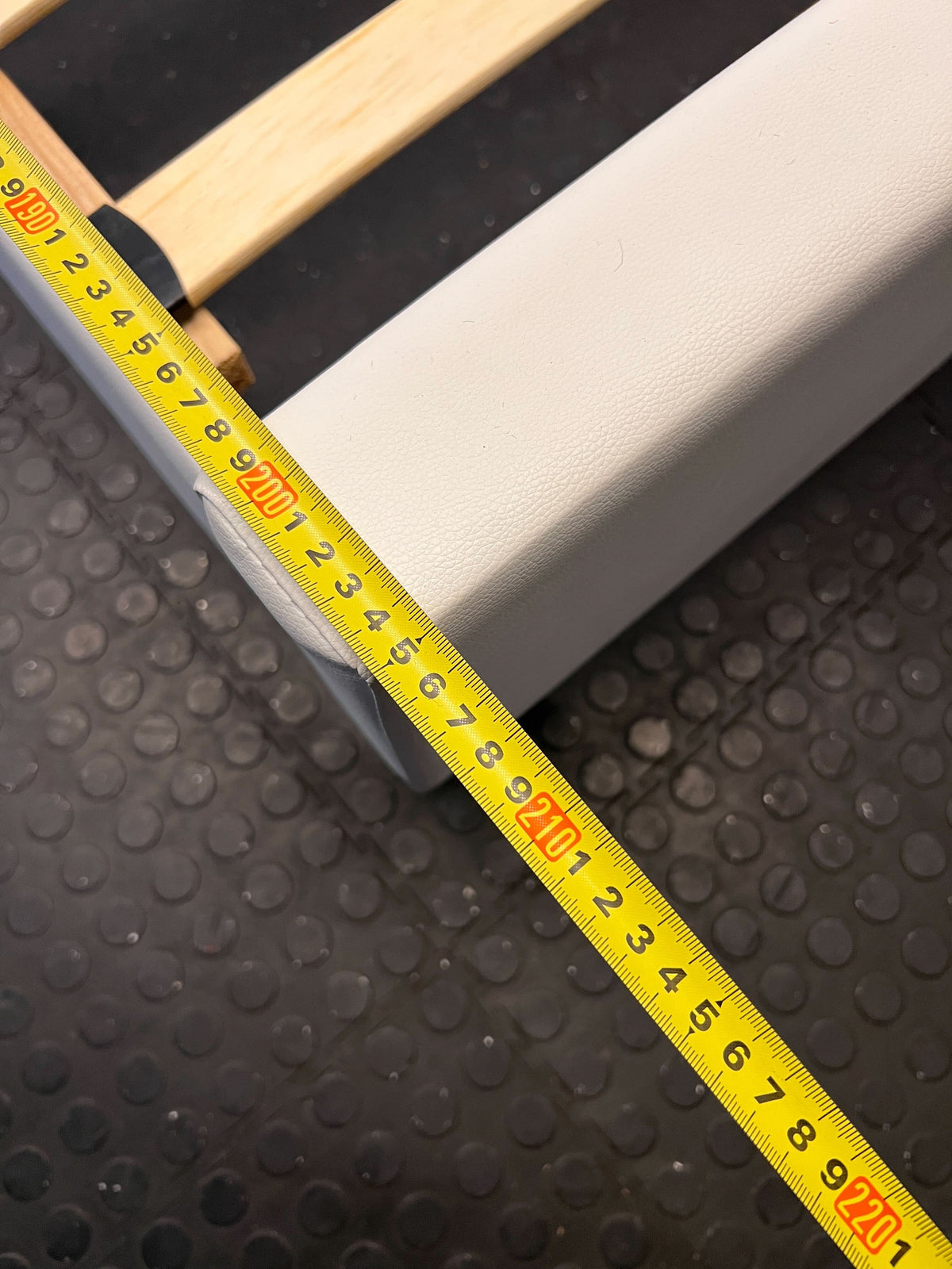 Modern White Faux Leather Double Bed Frame with Slatted Base - REDUCED