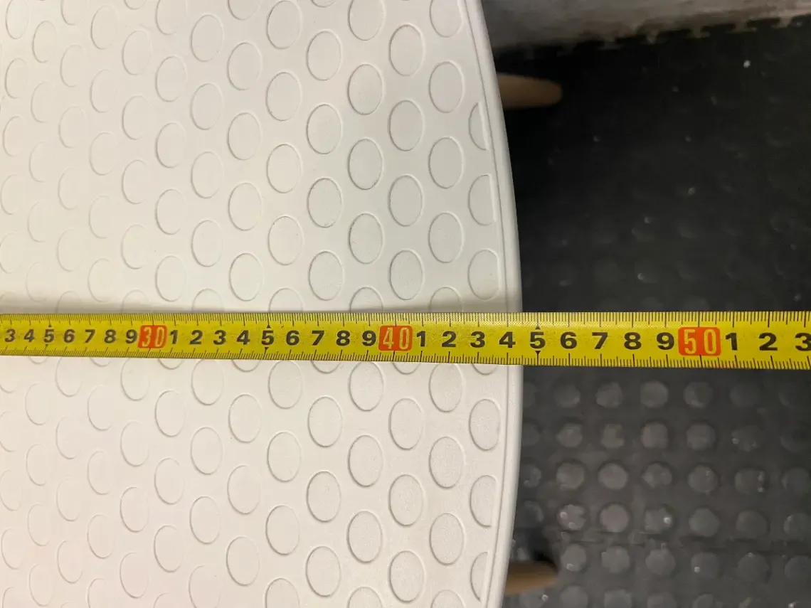 White Moulded Plastic Chair with Wood Legs
