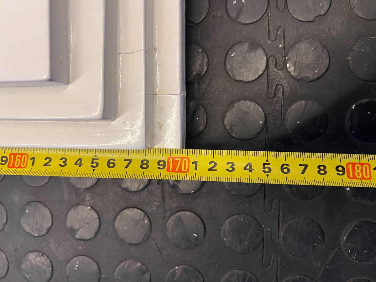 Modern White Table Top with Center Glass Slot (Glass Missing)