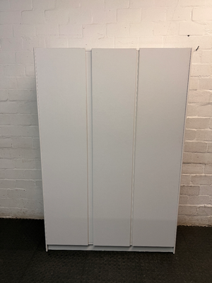 Modern White Three-Door Wardrobe
