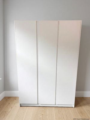 Modern White Three-Door Wardrobe