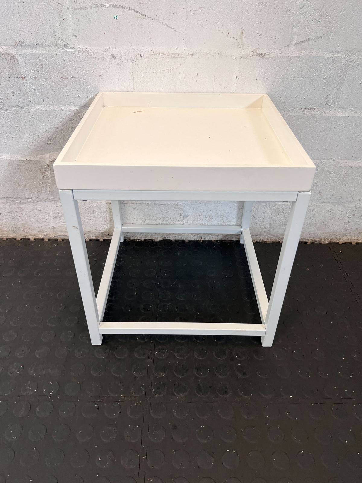 Modern White Tray Top Accent Table ✨ - 2ndhandwarehouse.com