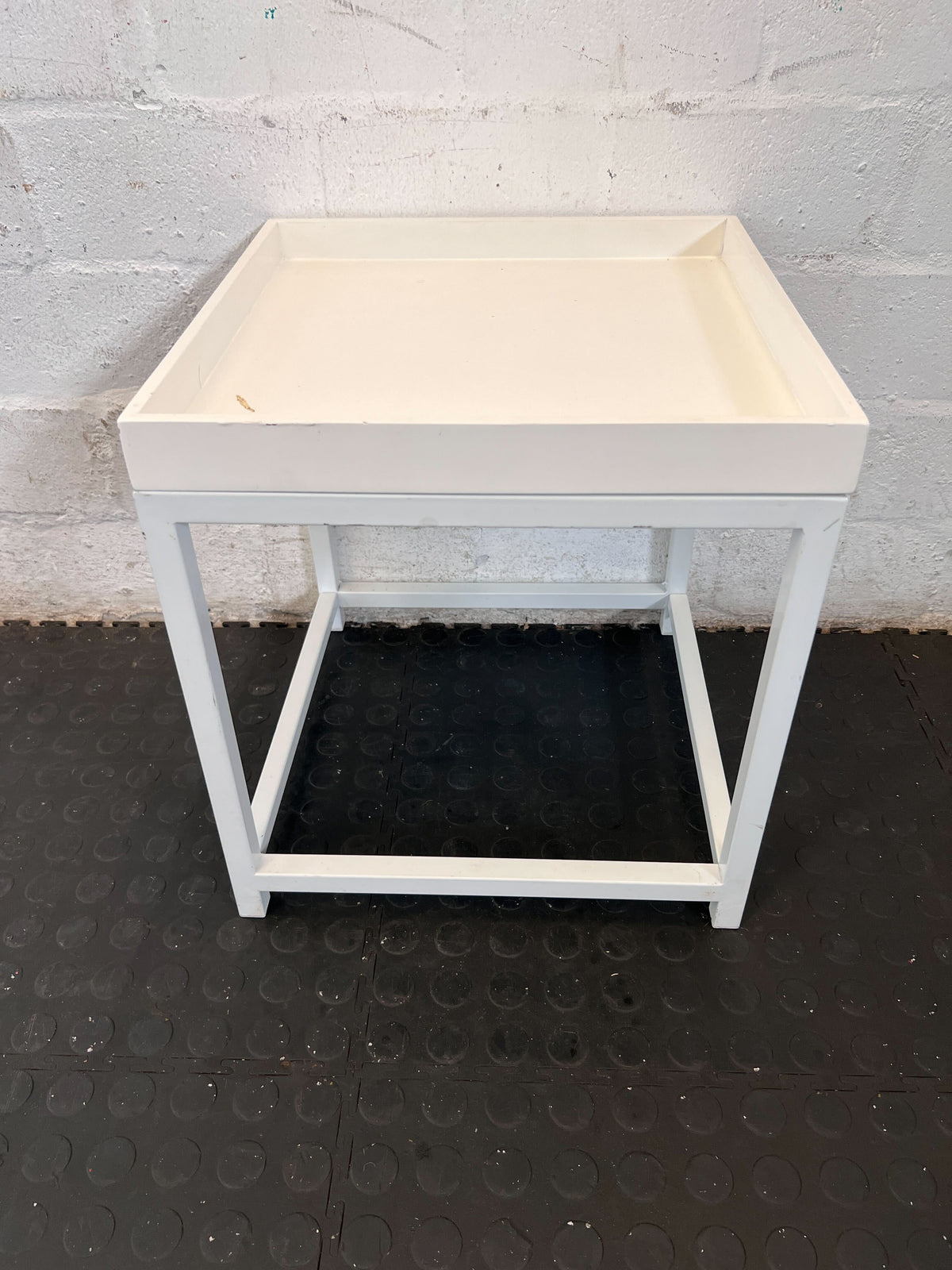 Modern White Tray Top Accent Table ✨ - 2ndhandwarehouse.com