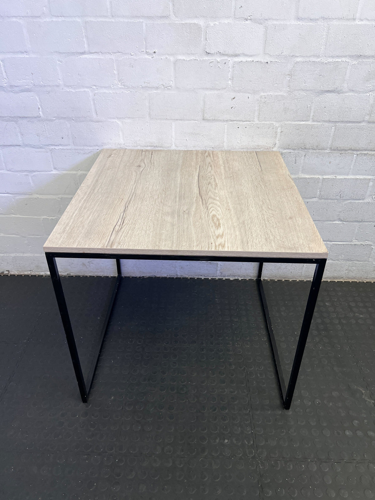 Modern Wood-Look & Metal Accent Table