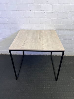 Modern Wood-Look & Metal Accent Table