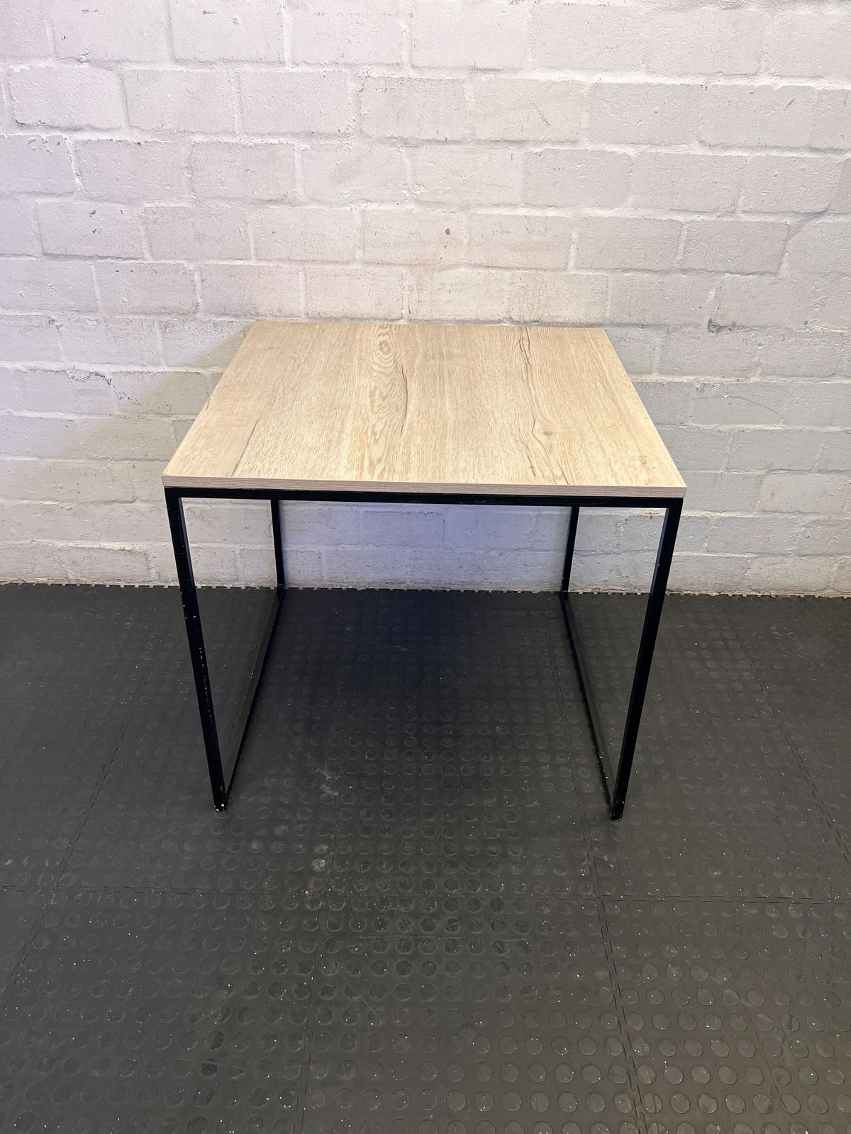 Modern Wood-Look & Metal Accent Table