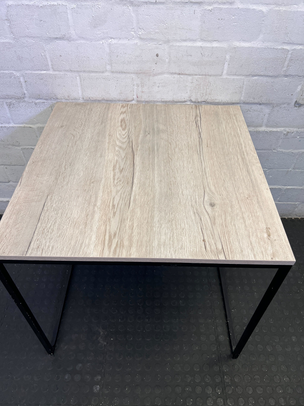 Modern Wood-Look & Metal Accent Table