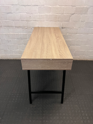 Modern Wood and Metal Office Desk with Storage Cubbies - 2ndhandwarehouse.com