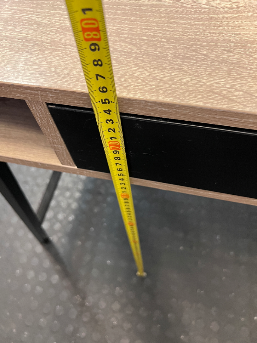 Modern Wood and Metal Office Desk with Storage Cubbies - 2ndhandwarehouse.com