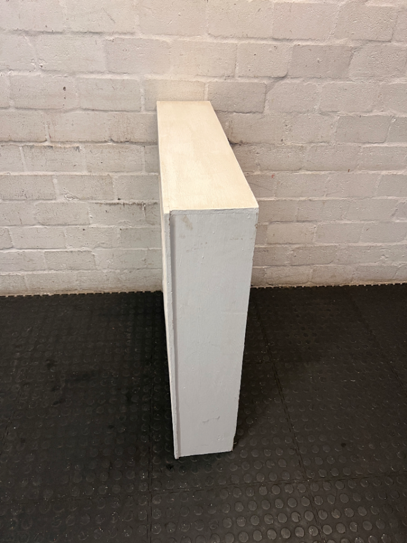 Narrow White 3-Shelf Bookshelf from Builders — Fair Used C - 2ndhandwarehouse.com