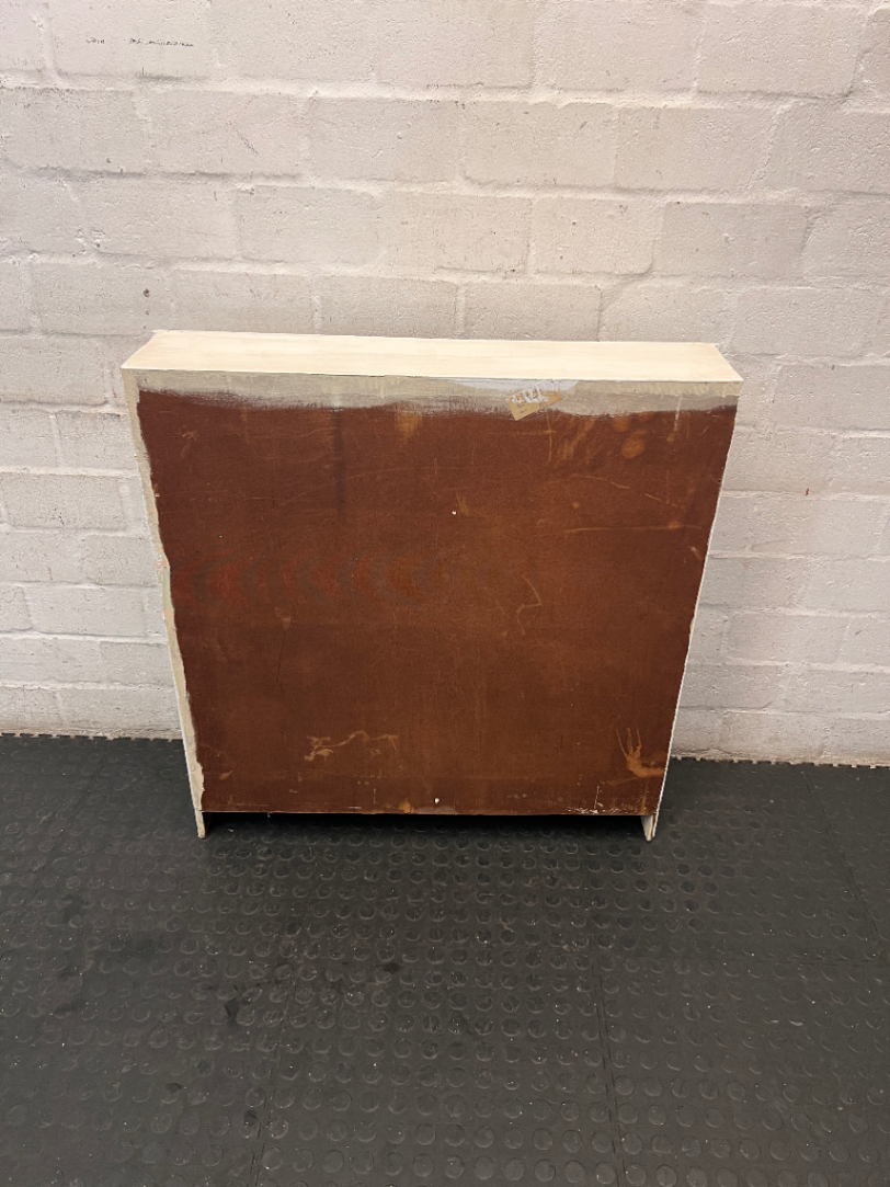Narrow White 3-Shelf Bookshelf from Builders — Fair Used C - 2ndhandwarehouse.com