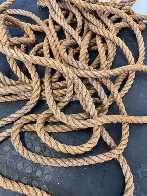 Natural Jute Rope (32 Meters Long x 3cm)- Versatile Strong Twisted Cord for Crafts & Decor