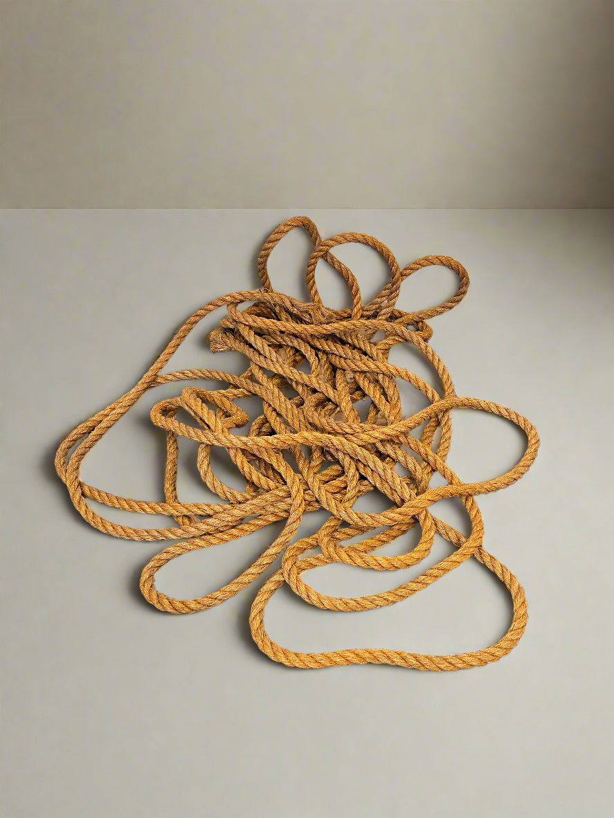 Natural Jute Rope (32 Meters Long x 3cm)- Versatile Strong Twisted Cord for Crafts & Decor