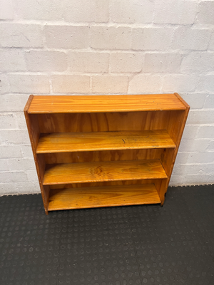 Natural Wood 3-Tier Bookshelf - Heavy Surface Wear & Marks - 2ndhandwarehouse.com